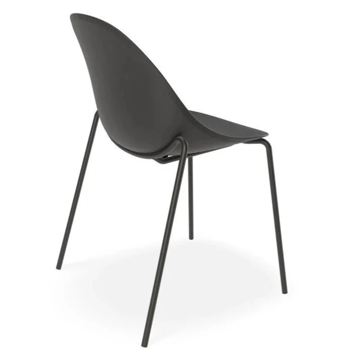 Shell Serenity Black Seat 4 Post Black Base Dining Chair