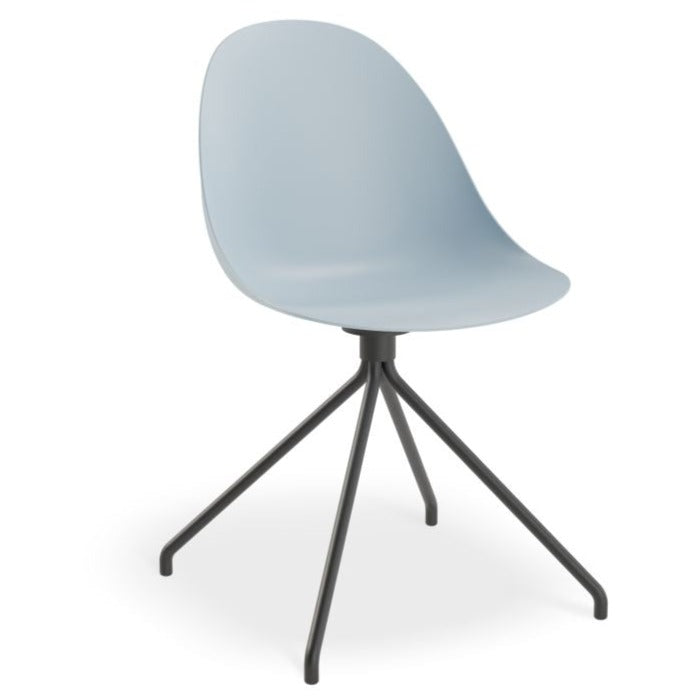 Shell Serenity Blue Pyramid Base Dining Chair