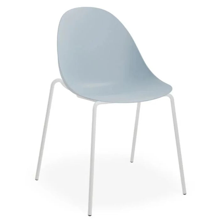 Shell Serenity Blue Seat 4 Post Base Dining Chair