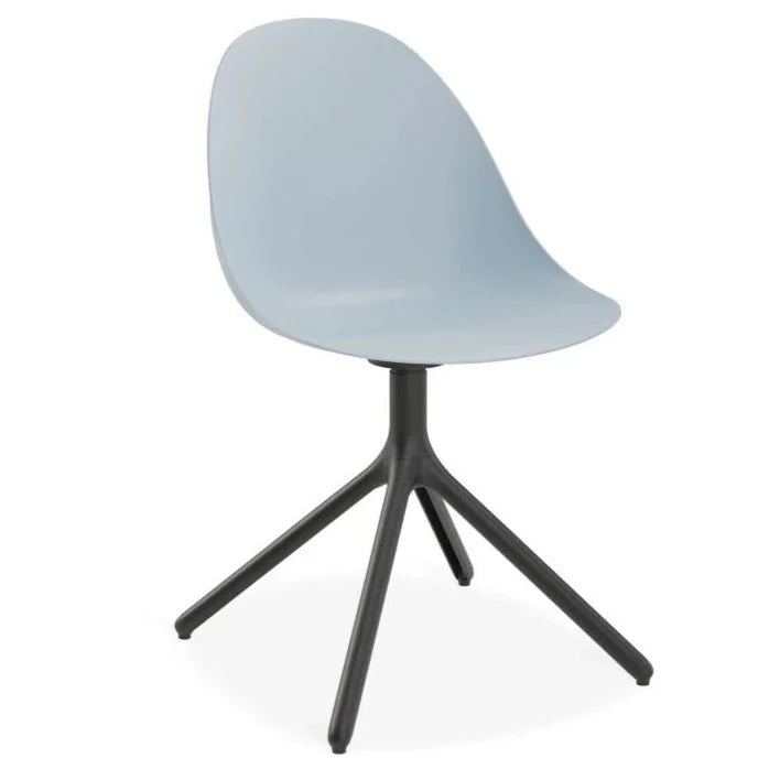 Shell Serenity Blue Swivel Base Dining Chair