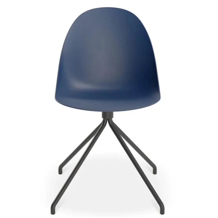 Shell Serenity Dark Blue Pyramid Base Dining Chair