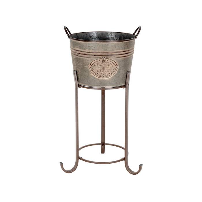 Showcase Pot and Stand Zinc Set