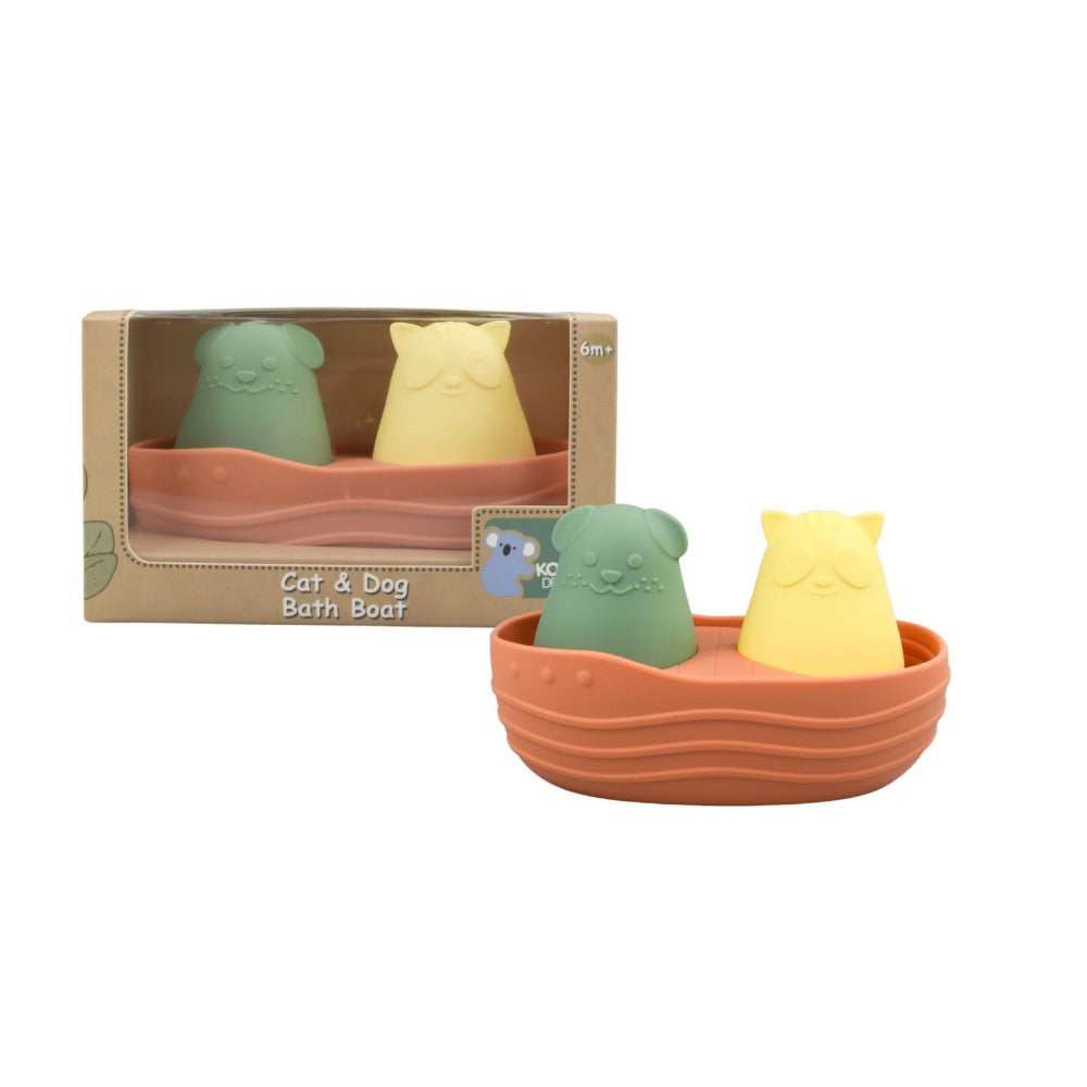 Silicone Fun Cat & Dog Bath Boat - Orange