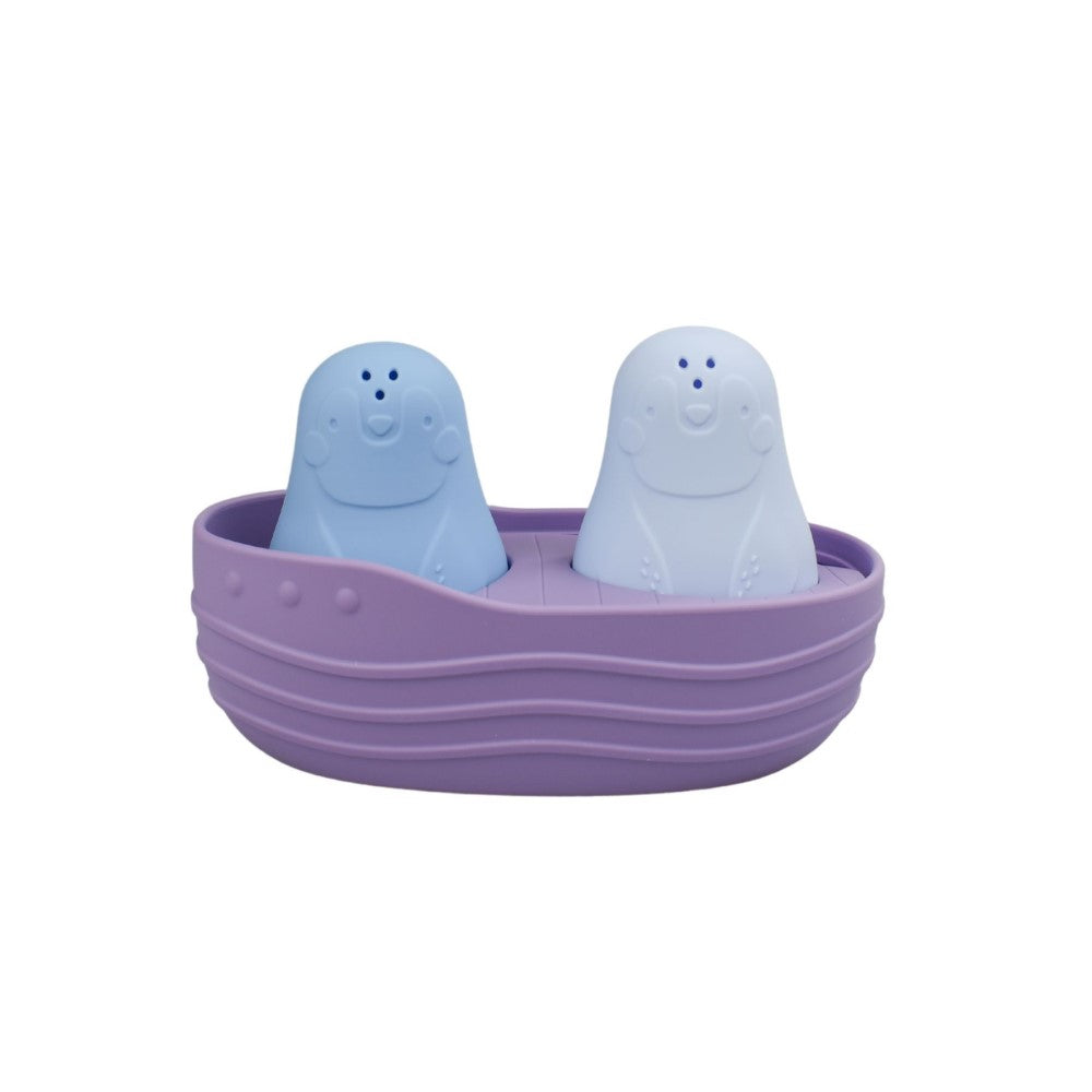 Silicone Fun Cat & Dog Bath Boat - Purple