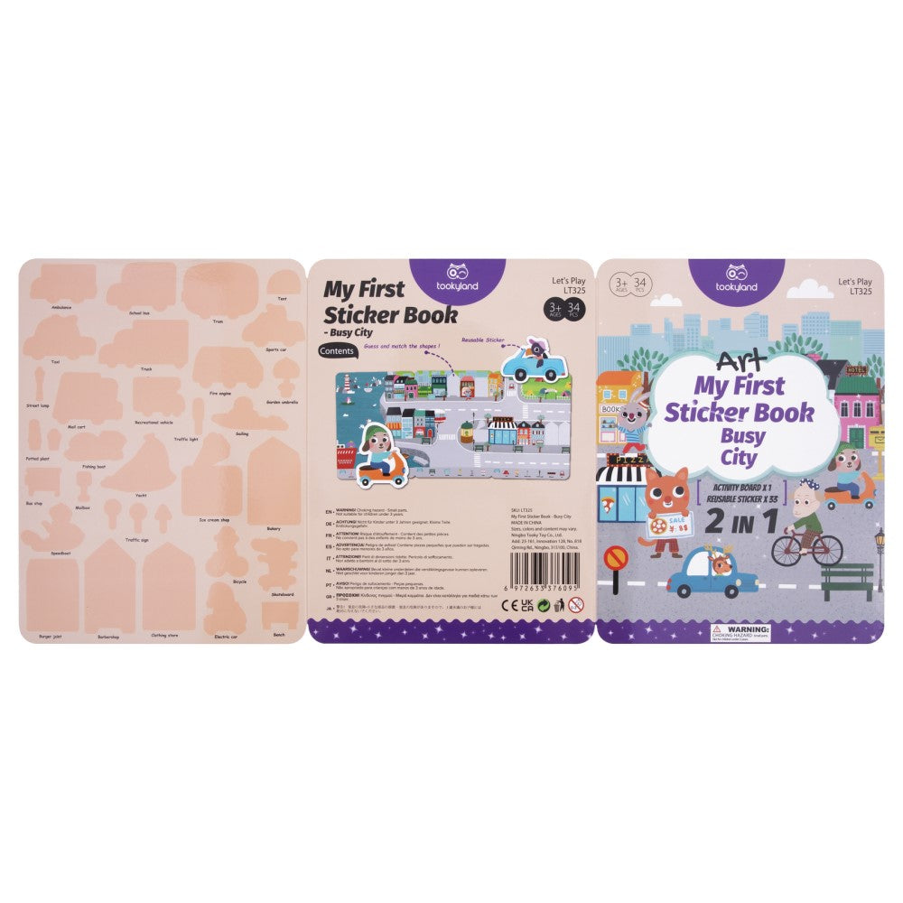 Skyline City Explorer Silicone Stickers Book