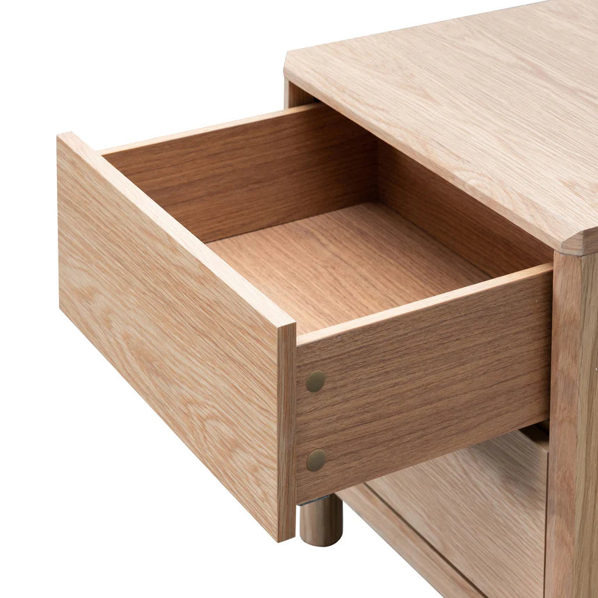 Simple Wooden Bedside Table - Natural Oak