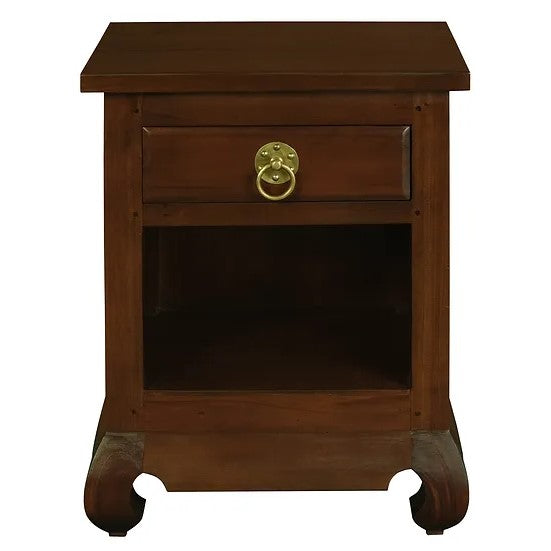 Simplicity 1 Drawer Bedside Table - Brown