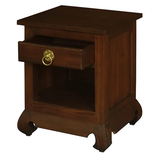 Simplicity 1 Drawer Bedside Table - Brown