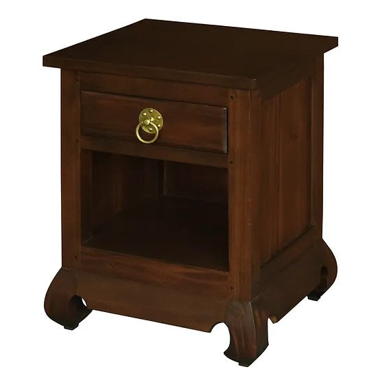 Simplicity 1 Drawer Bedside Table - Brown