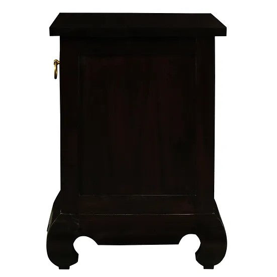 Simplicity 1 Drawer Bedside Table - Dark Brown