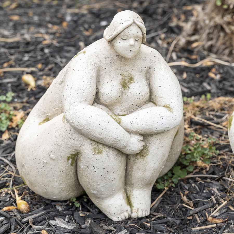 Sitting Pose Lady Garden Statue - 34cm