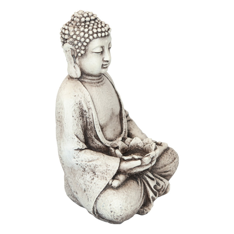 Sitting Buddha Candle Holder Outdoor Statue