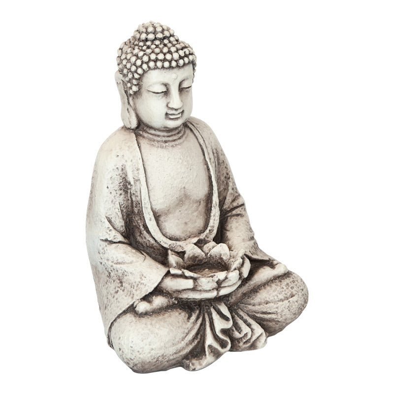 Sitting Buddha Candle Holder Outdoor Statue