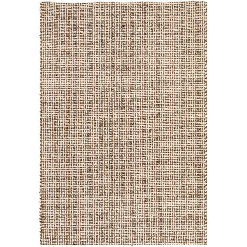 Skandi Brown Flat Weave Wool Rug - 225 x 155cms