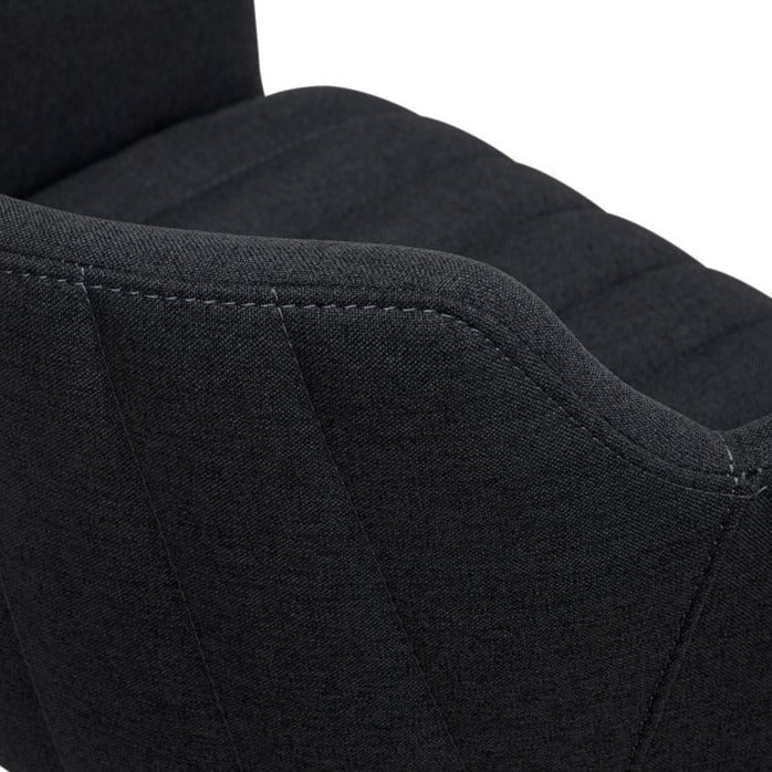 Sleek Anthracite Grey Fabric High Stool (Available in 2 Sizes)