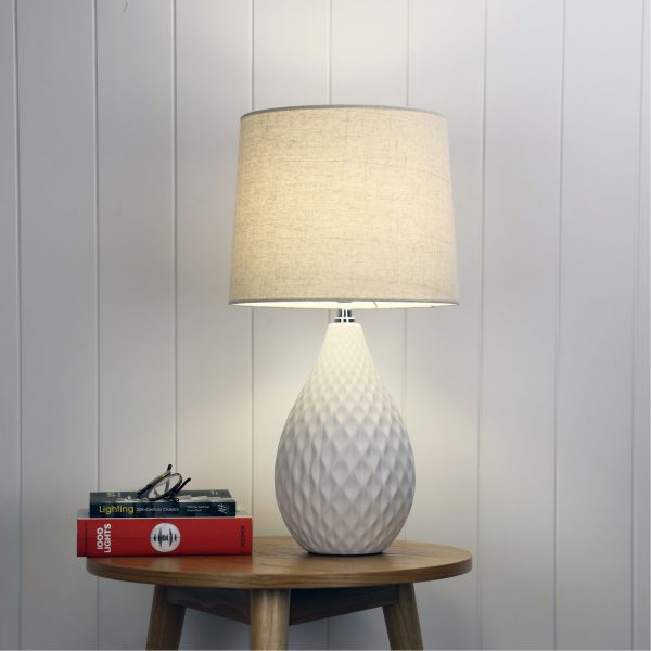 Sleek Ceramic Table Lamp with Shade