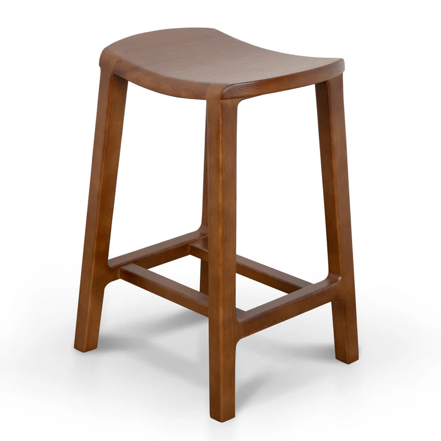 Sleek Comfort Modern Bar Stool - Walnut