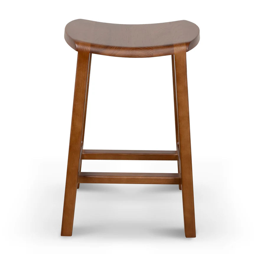 Sleek Comfort Modern Bar Stool - Walnut