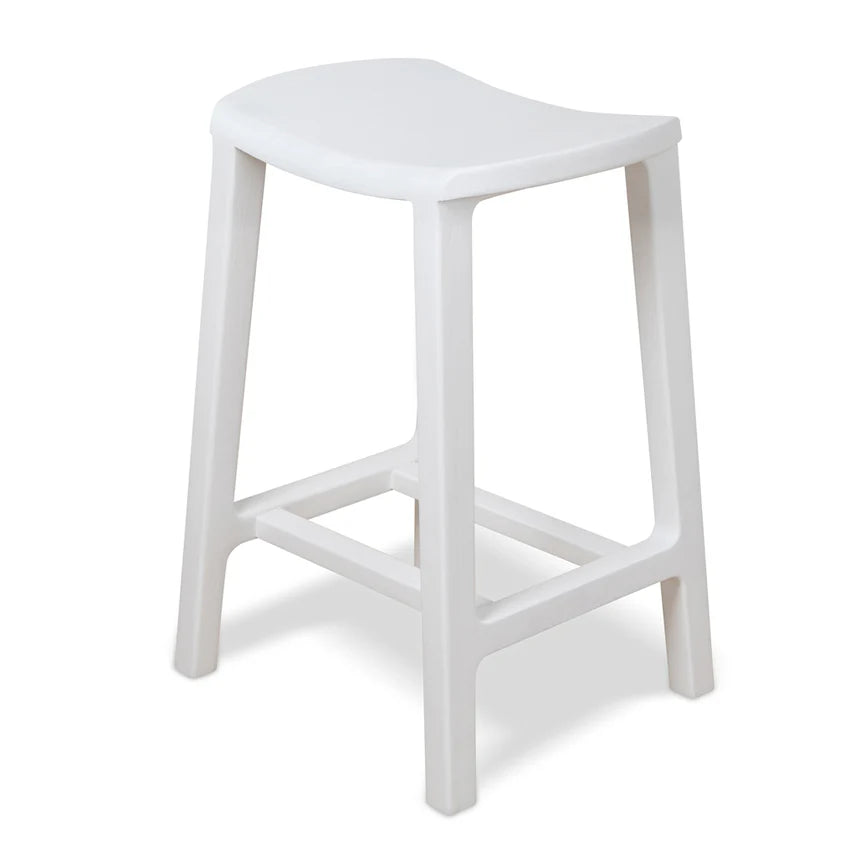 Sleek Comfort Modern Bar Stool - White