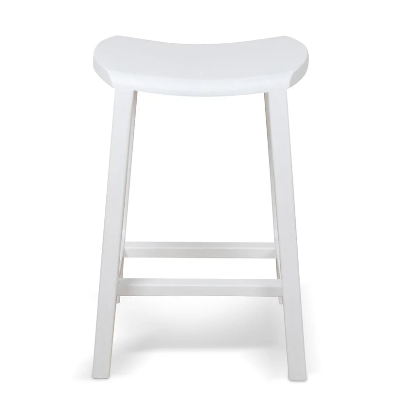 Sleek Comfort Modern Bar Stool - White