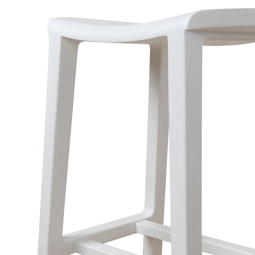 Sleek Comfort Modern Bar Stool - White