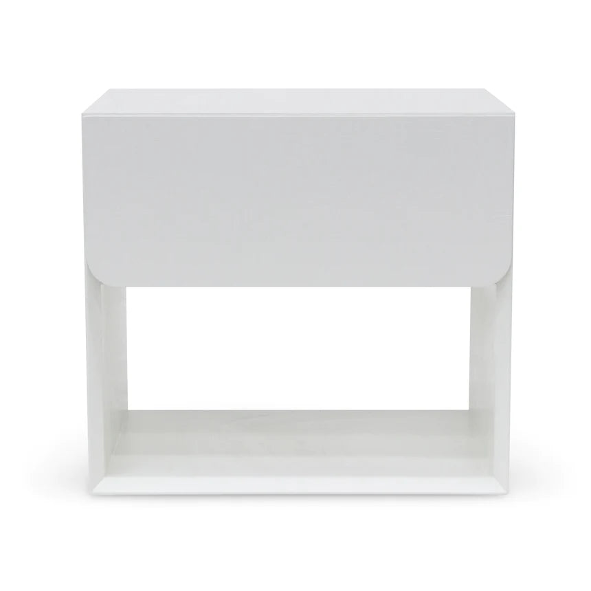 Sleek Companion Bedside Table - White