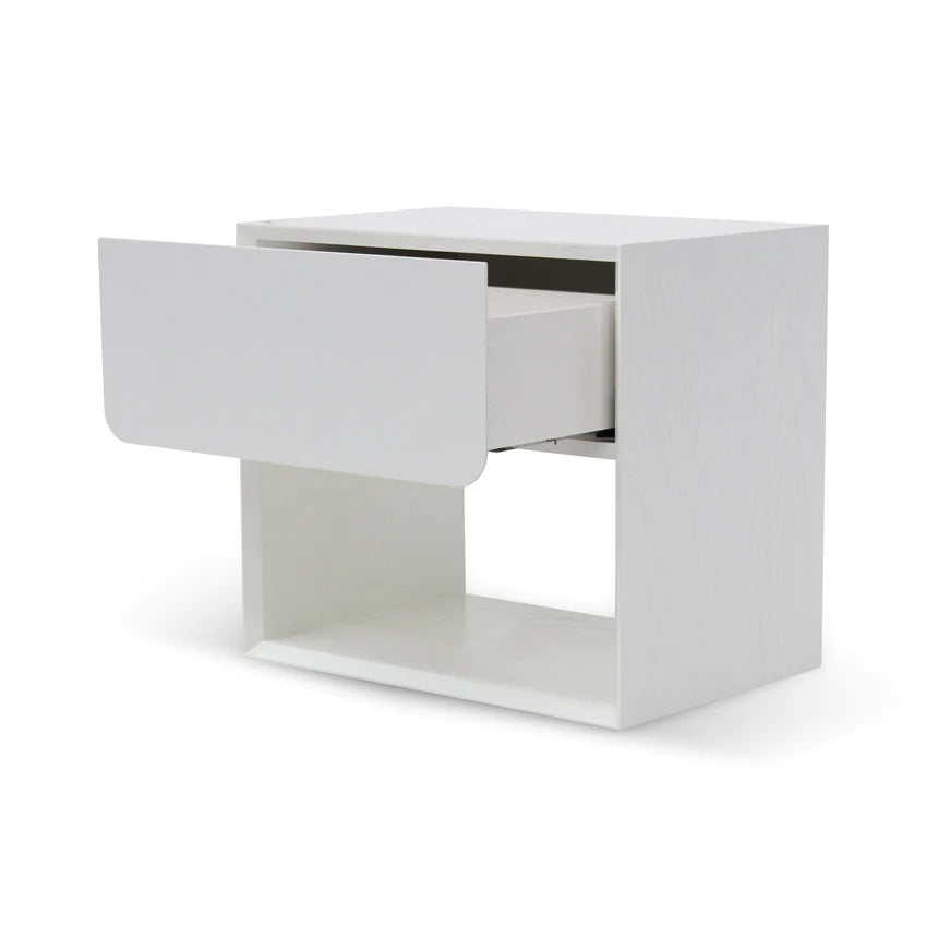 Sleek Companion Bedside Table - White