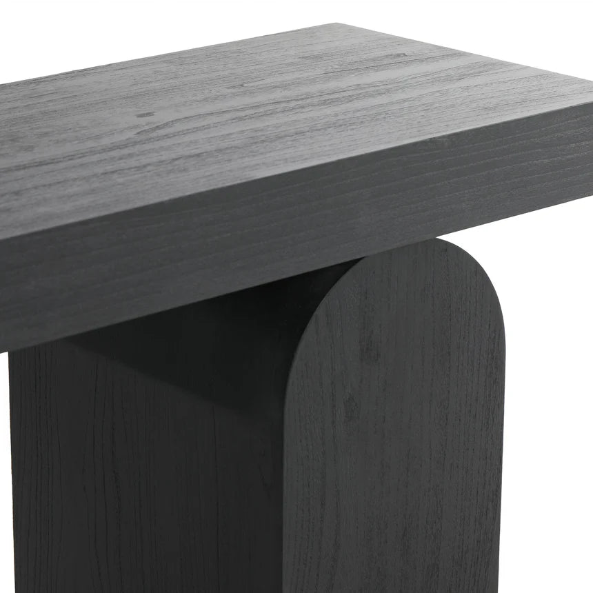 Sleek Elegance New Full Black Elm Console Table - Natural - 155cms