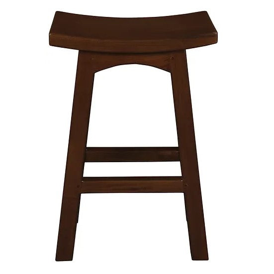 Sleek Kyoto Timber Bar Stool - Brown