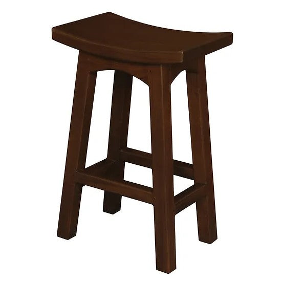 Sleek Kyoto Timber Bar Stool - Brown