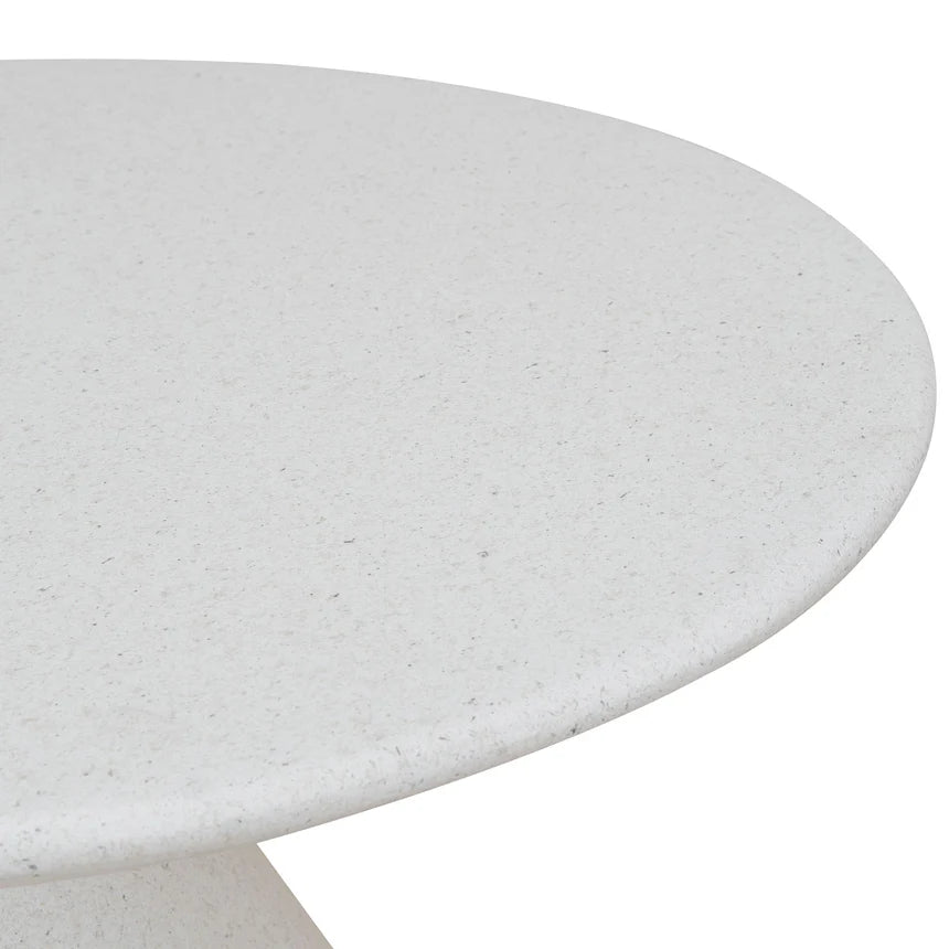 Sleek Minimalism White Fibre Glass Side Table