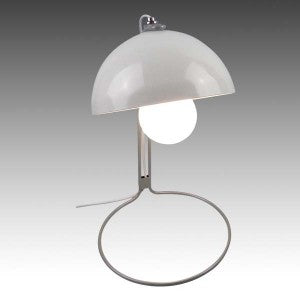 Sleek Style Metal Based Table Lamp - White