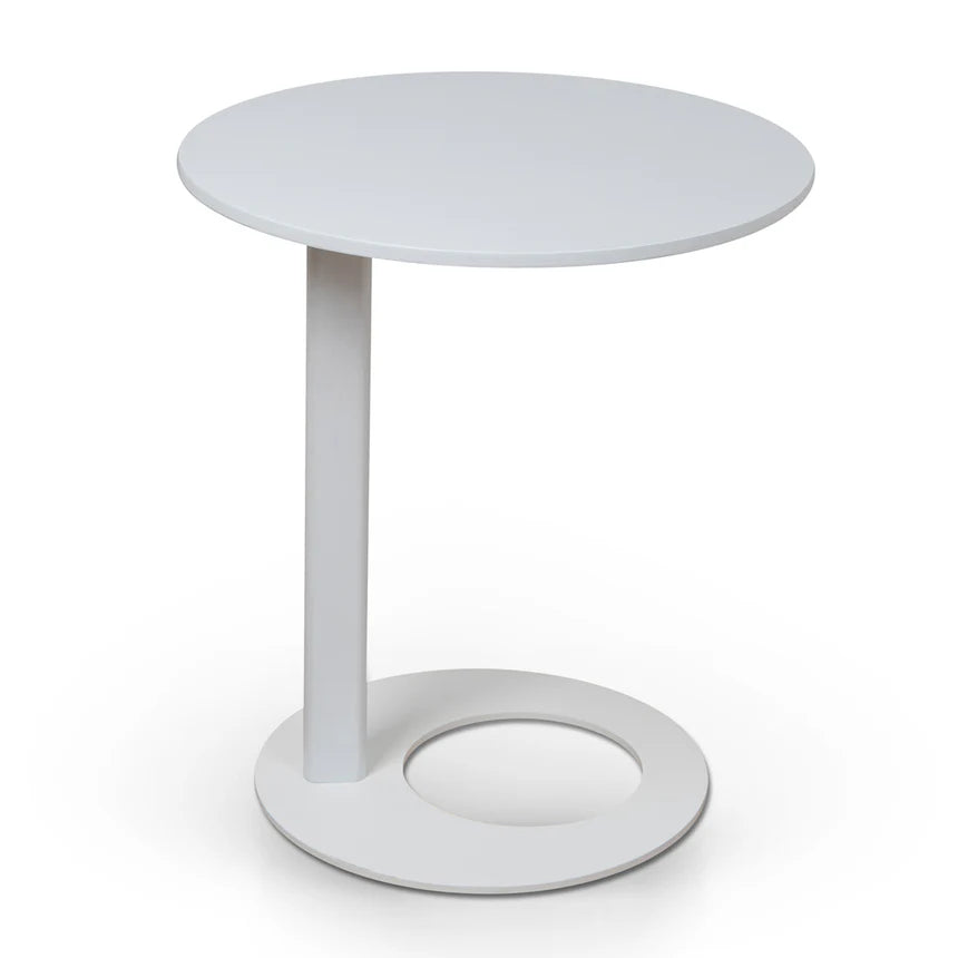 Sleek & Stylish Wooden Side Table - Full White