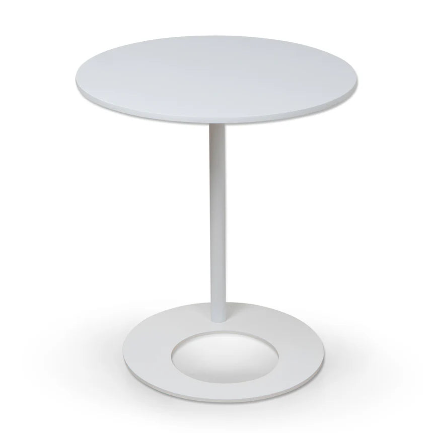 Sleek & Stylish Wooden Side Table - Full White