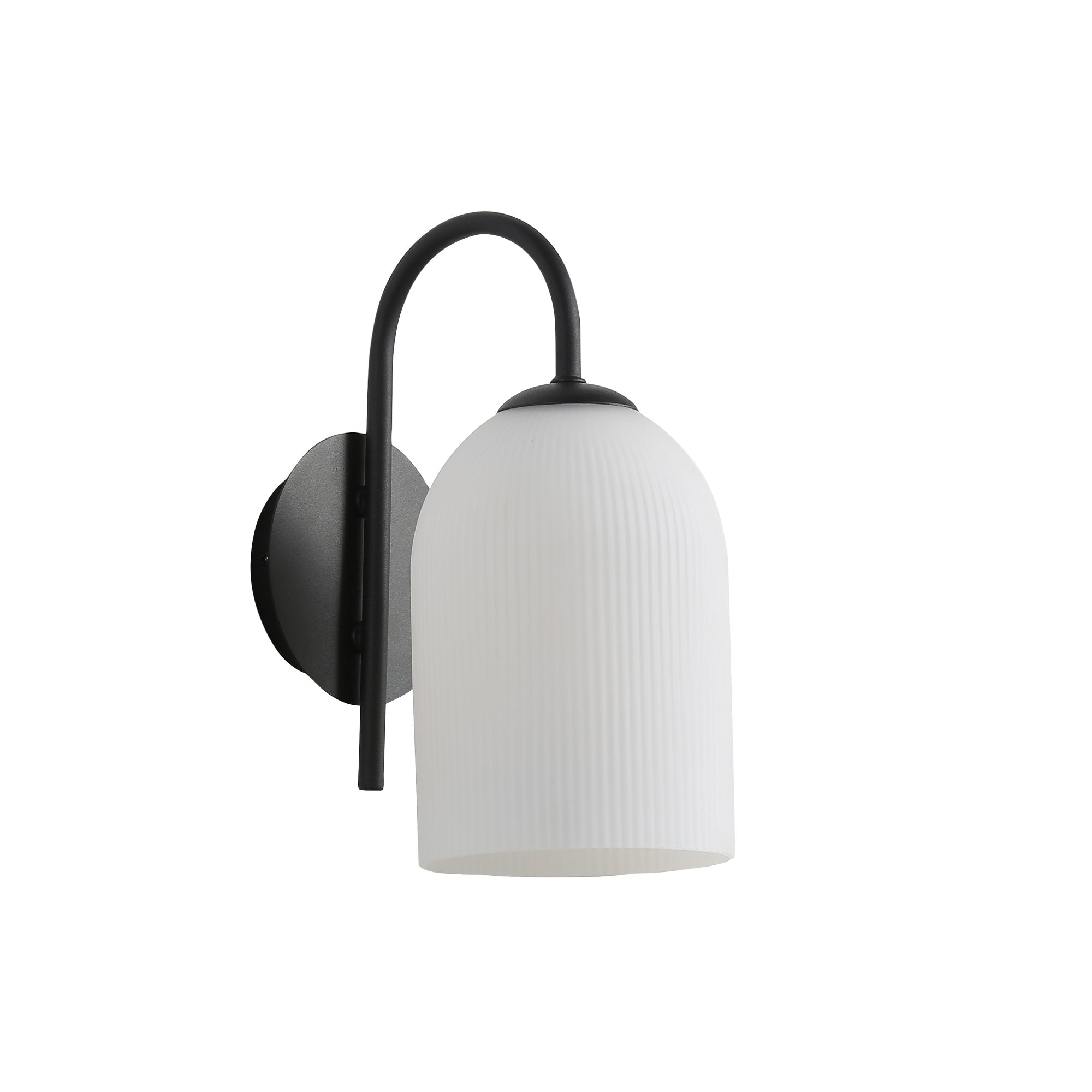 Sleek and Contemporary Design Opal Matt Wall Light - Black