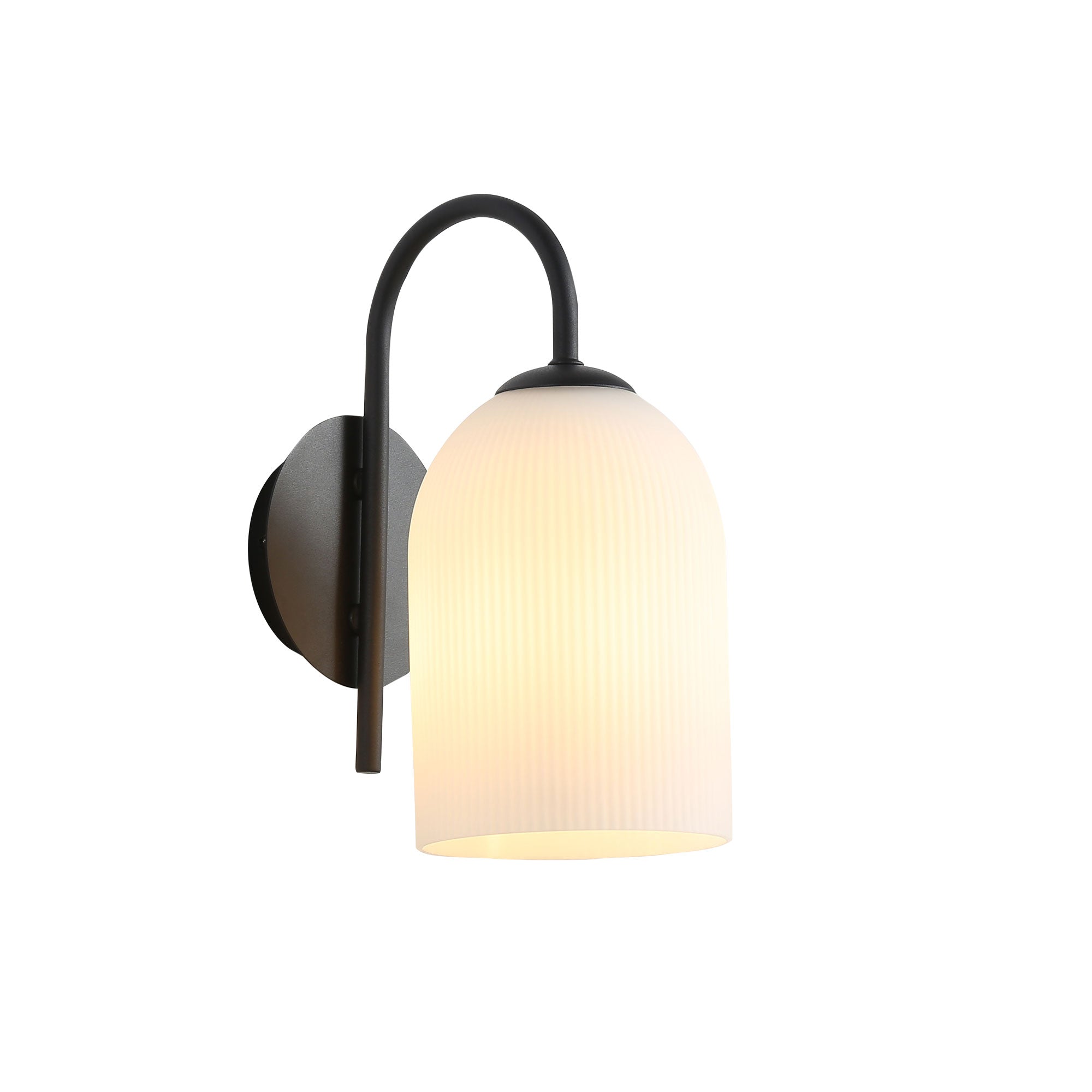 Sleek and Contemporary Design Opal Matt Wall Light - Black