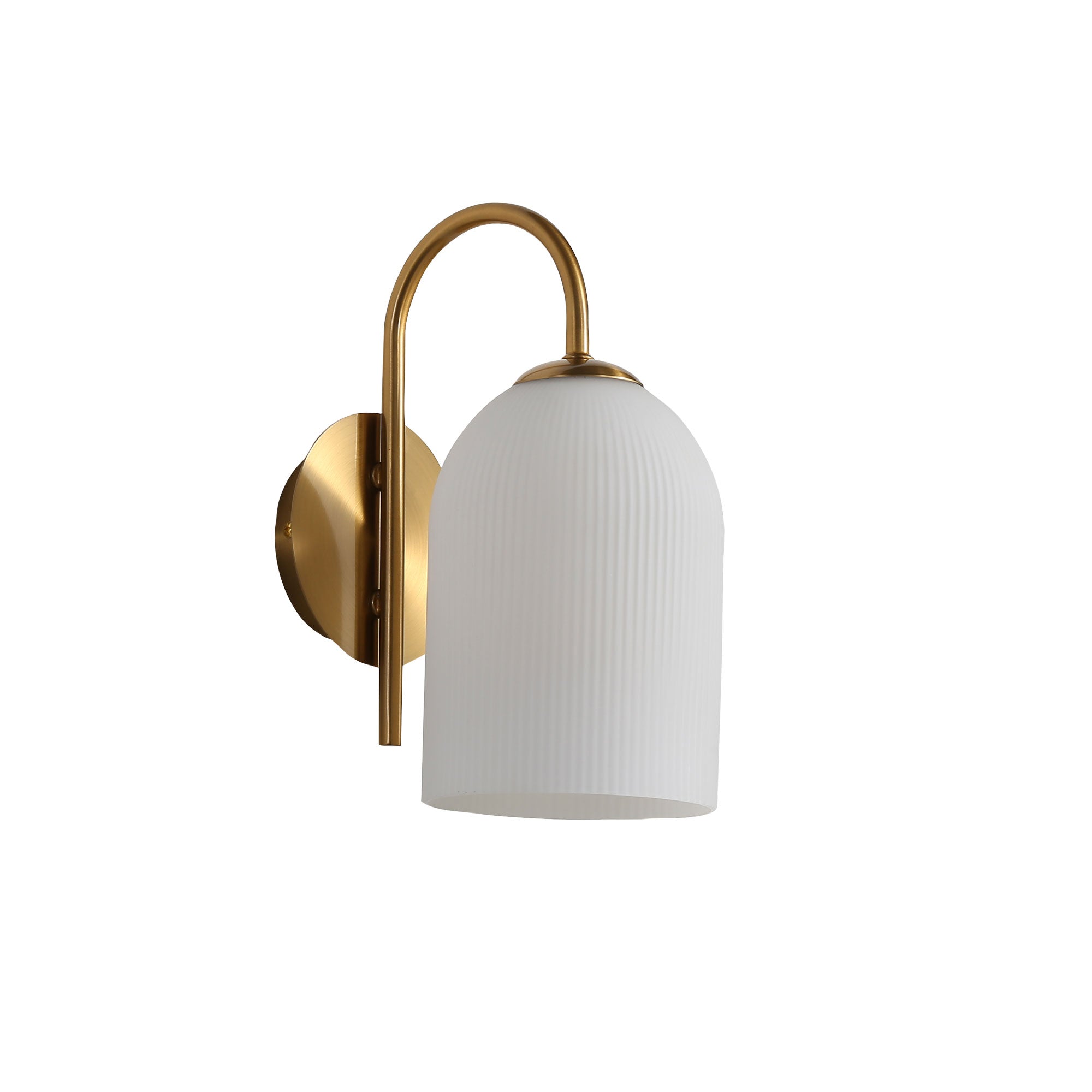 Sleek and Contemporary Design Opal Matt Wall Light - Brass