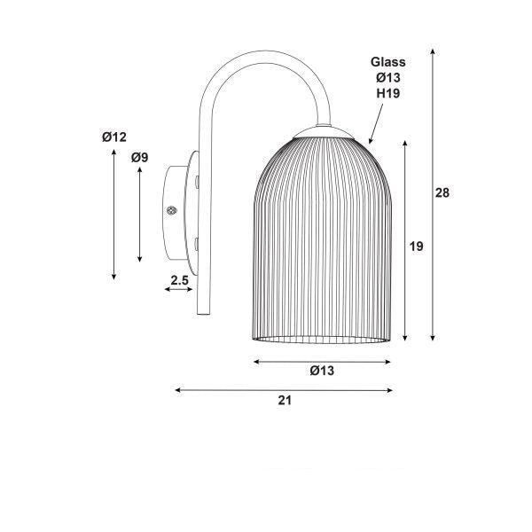 Sleek and Contemporary Design Opal Matt Wall Light - White