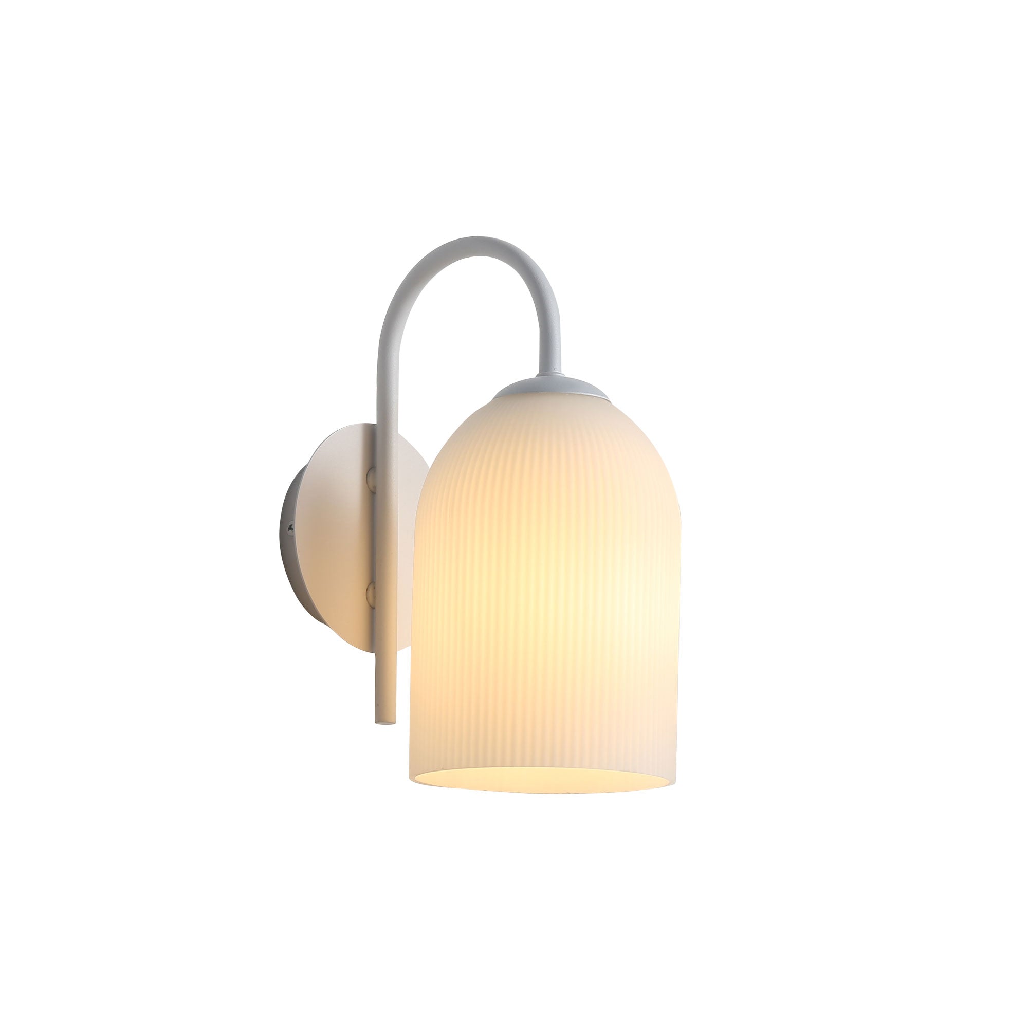 Sleek and Contemporary Design Opal Matt Wall Light - White