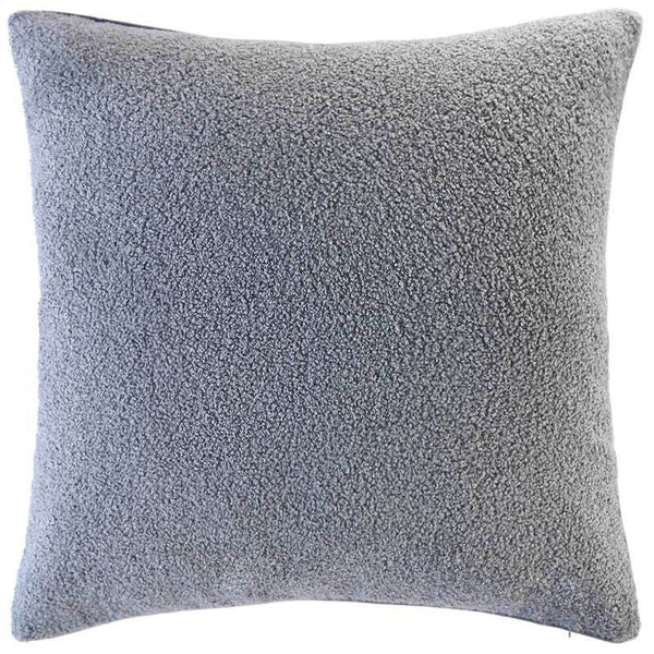 Smoke Grey Boucle Cushion with Feather Insert - 60x60cms