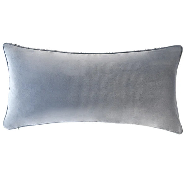 Smoke Grey Boucle Cushion with Feather Insert - 80x40cms