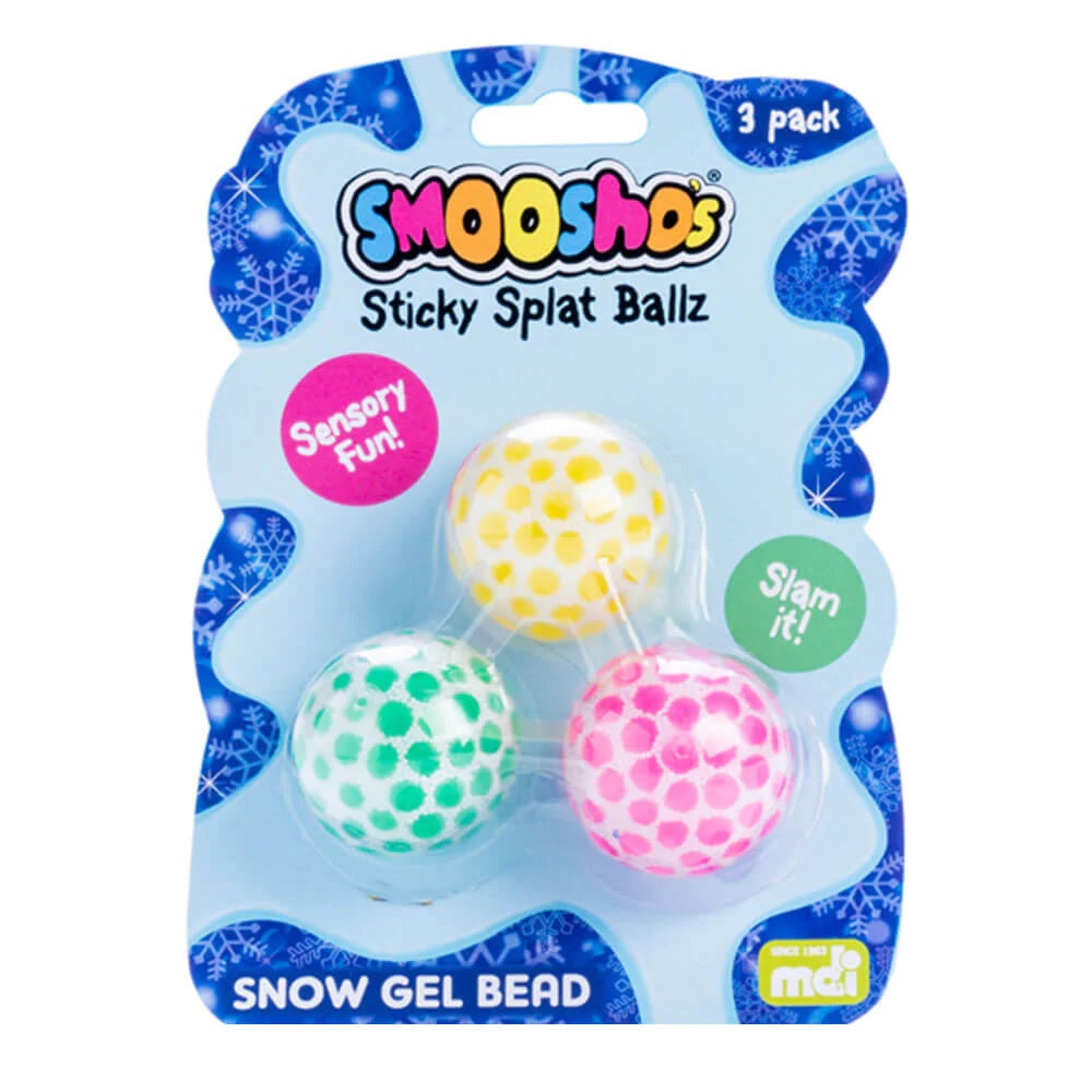 Smoosho's Snow Gel Bead Sticky Splat Ballz - Set of 3