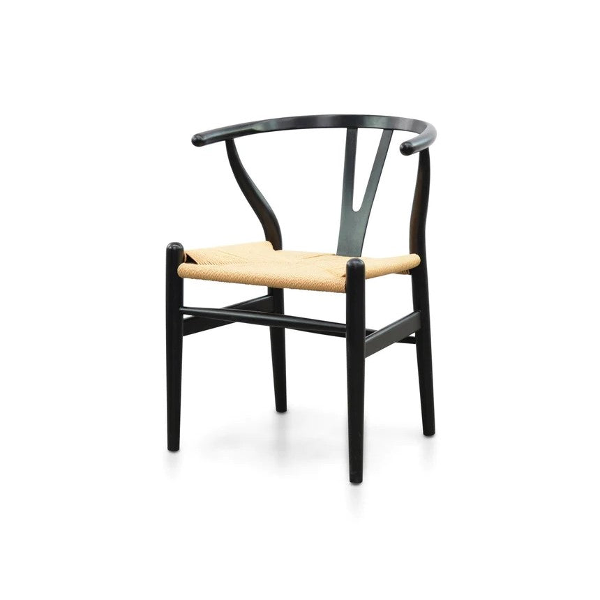 Soft Retreat Dining Chair - Black & Natural