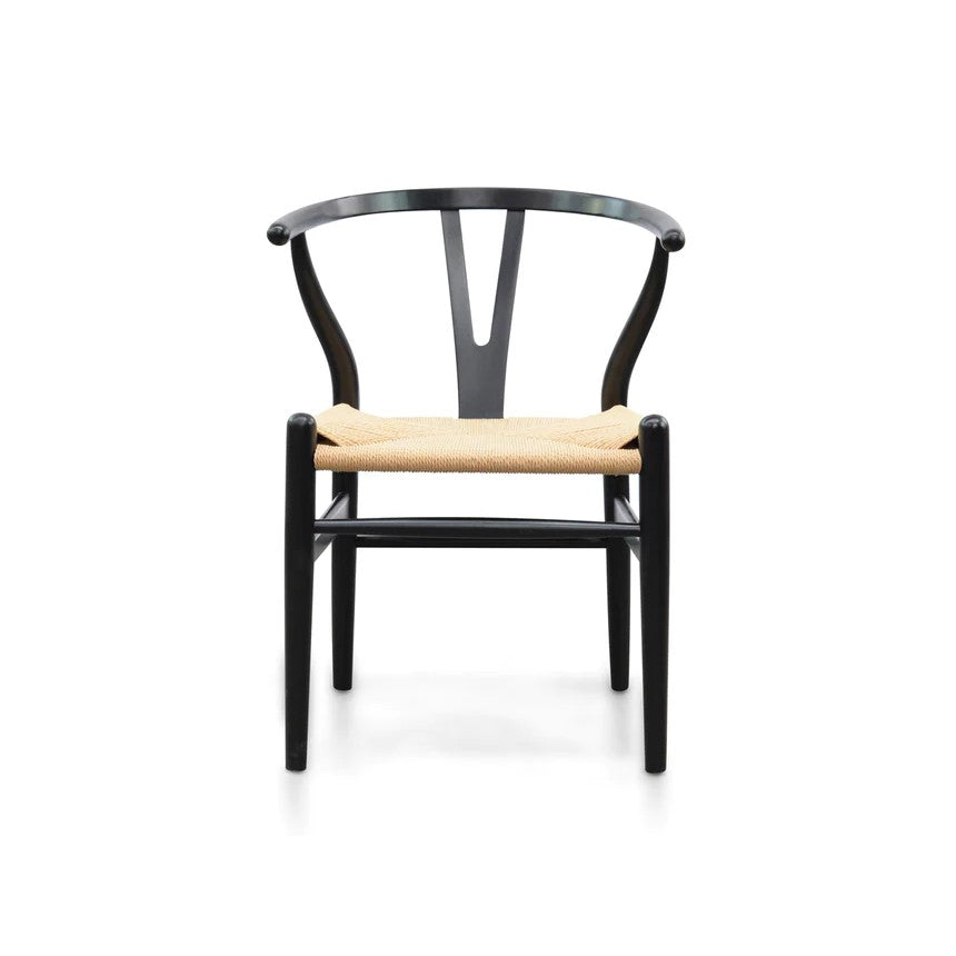 Soft Retreat Dining Chair - Black & Natural