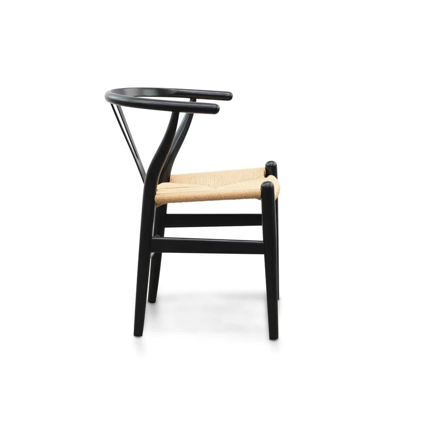 Soft Retreat Dining Chair - Black & Natural