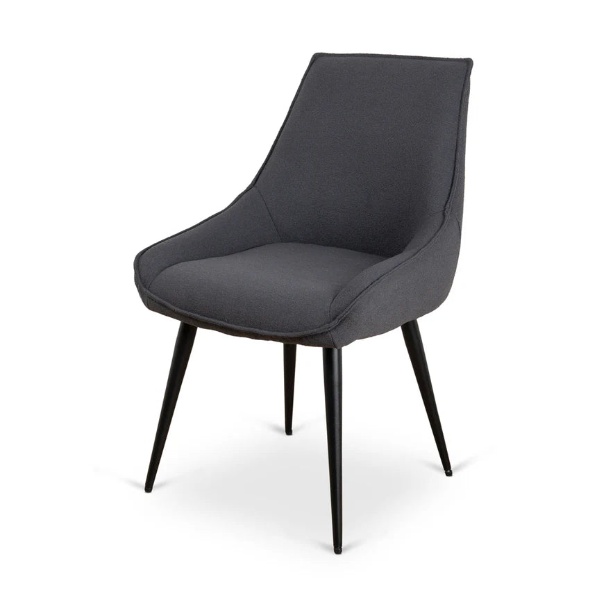 Soft Sophistication Fabric Dining Chair - Charcoal