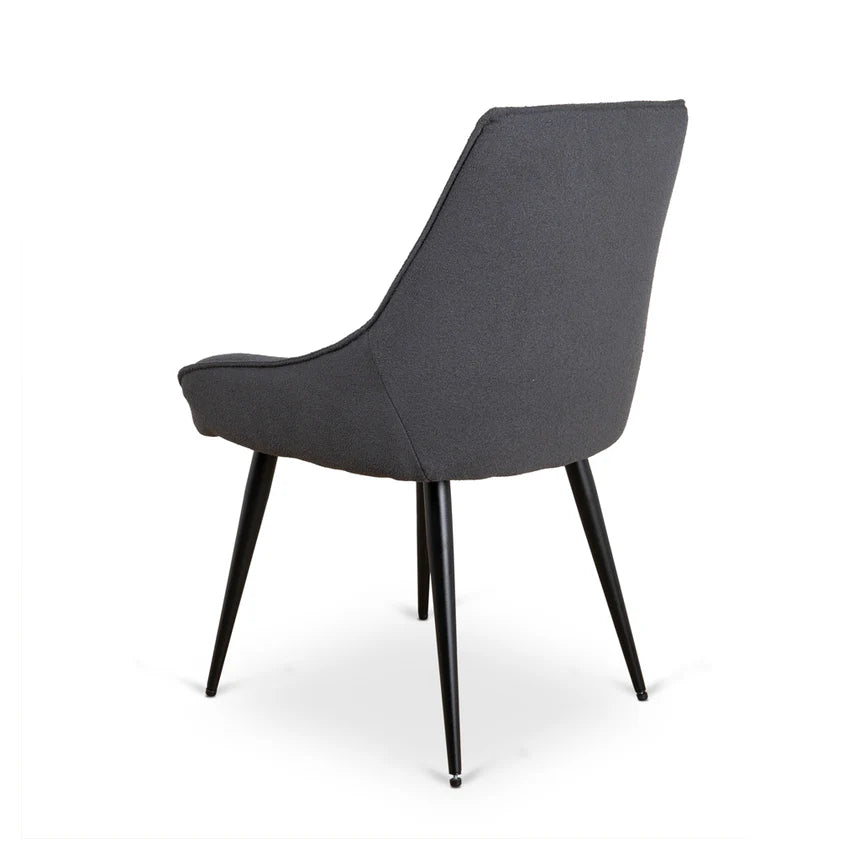 Soft Sophistication Fabric Dining Chair - Charcoal