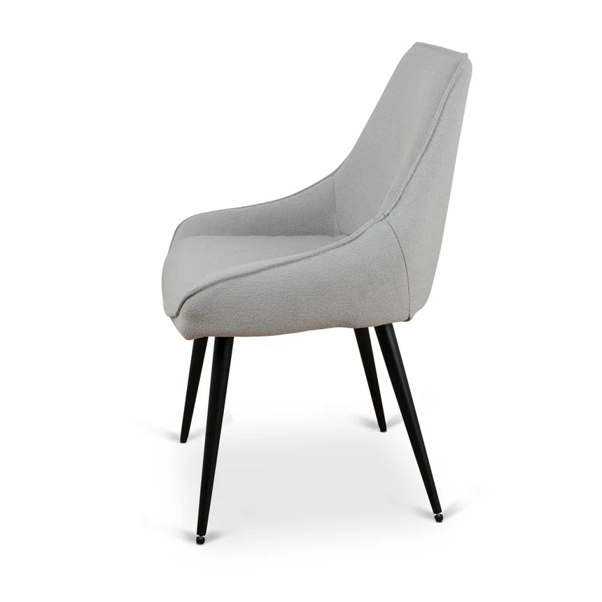 Soft Sophistication Fabric Dining Chair - Pale Grey