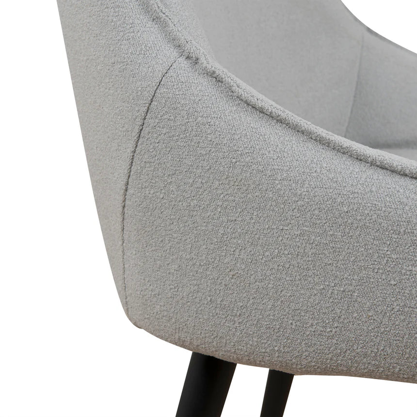 Soft Sophistication Fabric Dining Chair - Pale Grey