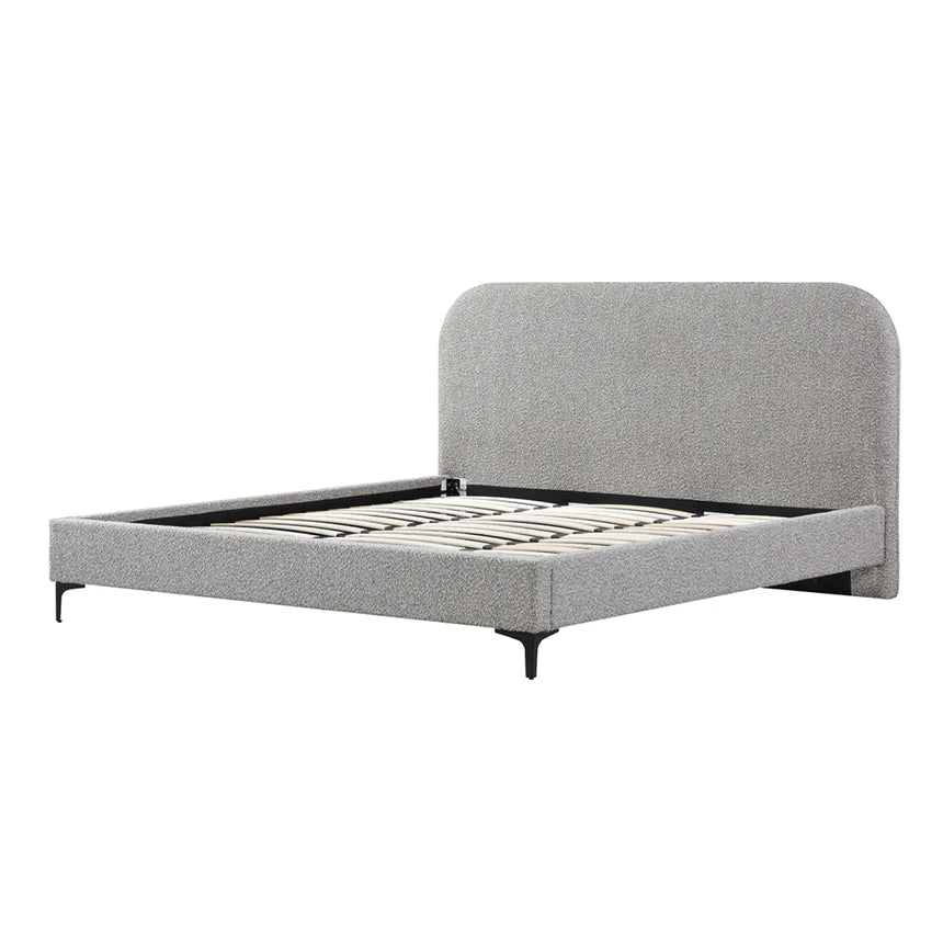 Soft Wave Bed Frame - Brown Boucle (Queen)